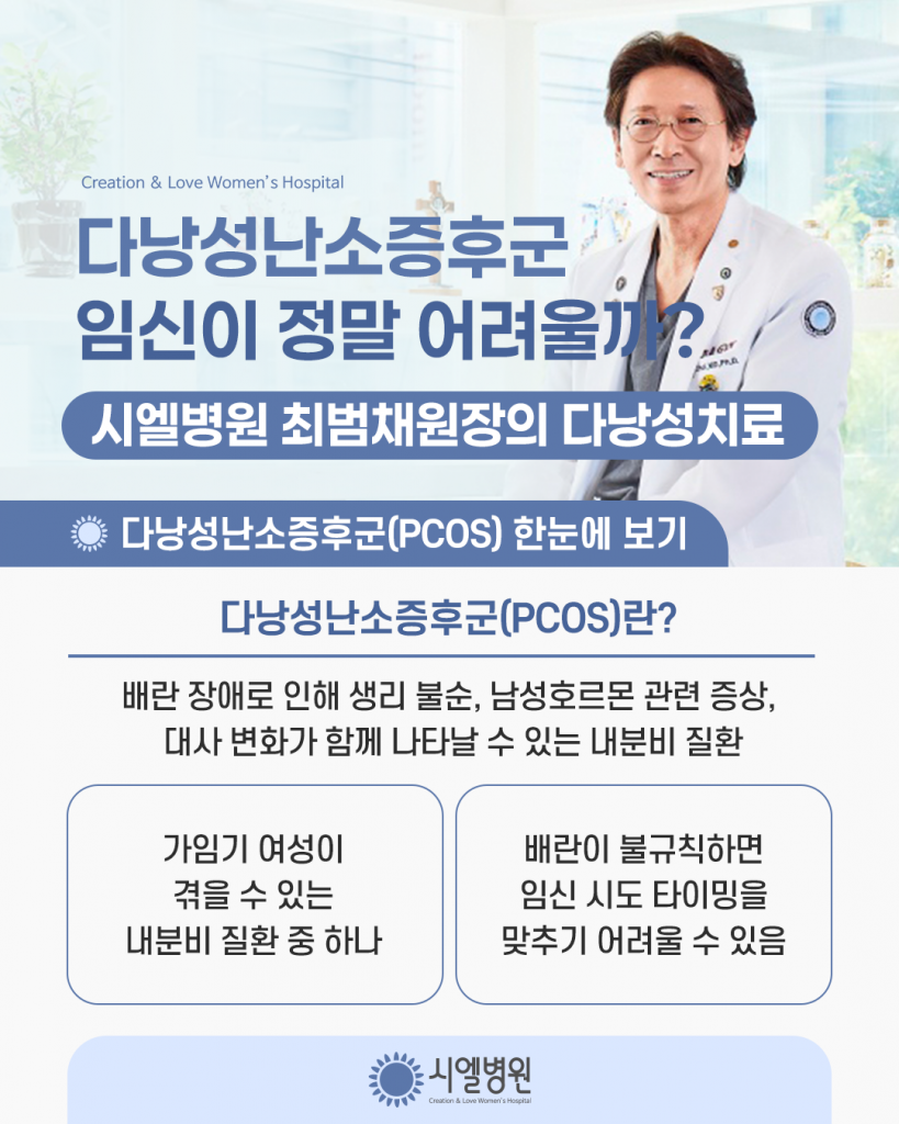 다낭성난소증후군, 임신이 정말 어려울까? 다낭성증후군과 다낭성 치료 - 시엘병원 최범채원장 첨부파일 : 1773648471.png